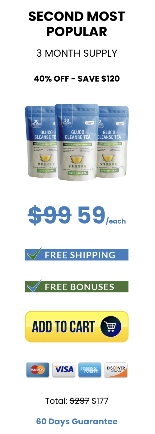 Gluco Cleanse Tea 90 day supply